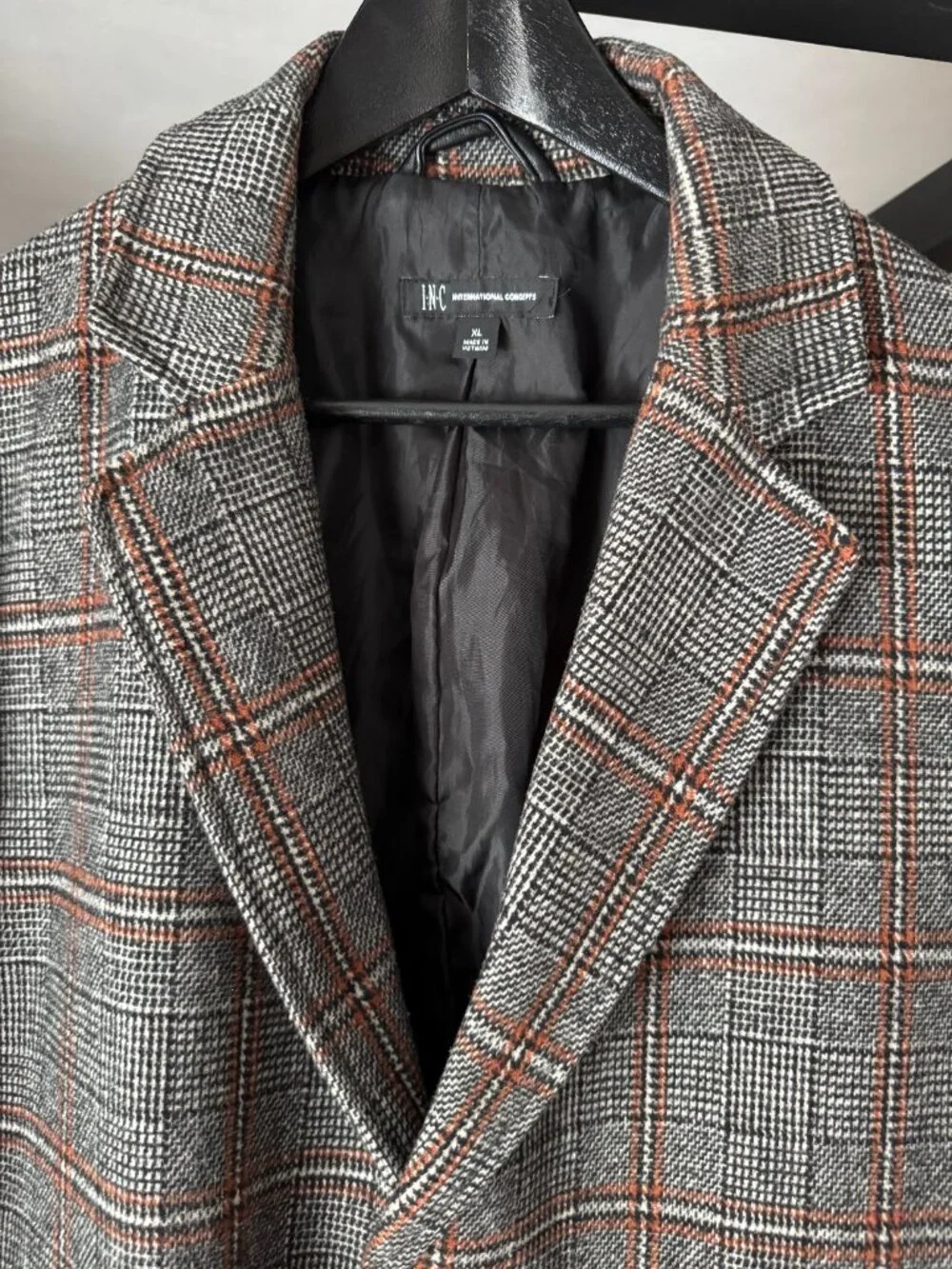 INC International Concepts grey herringbone